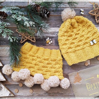 Honeycomb Cowl and Hat set