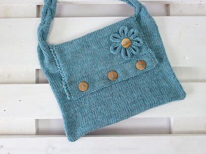 Knitting Pattern Seamless Knit Bag Pattern – One Piece Shoulder Bag Knitting Pattern