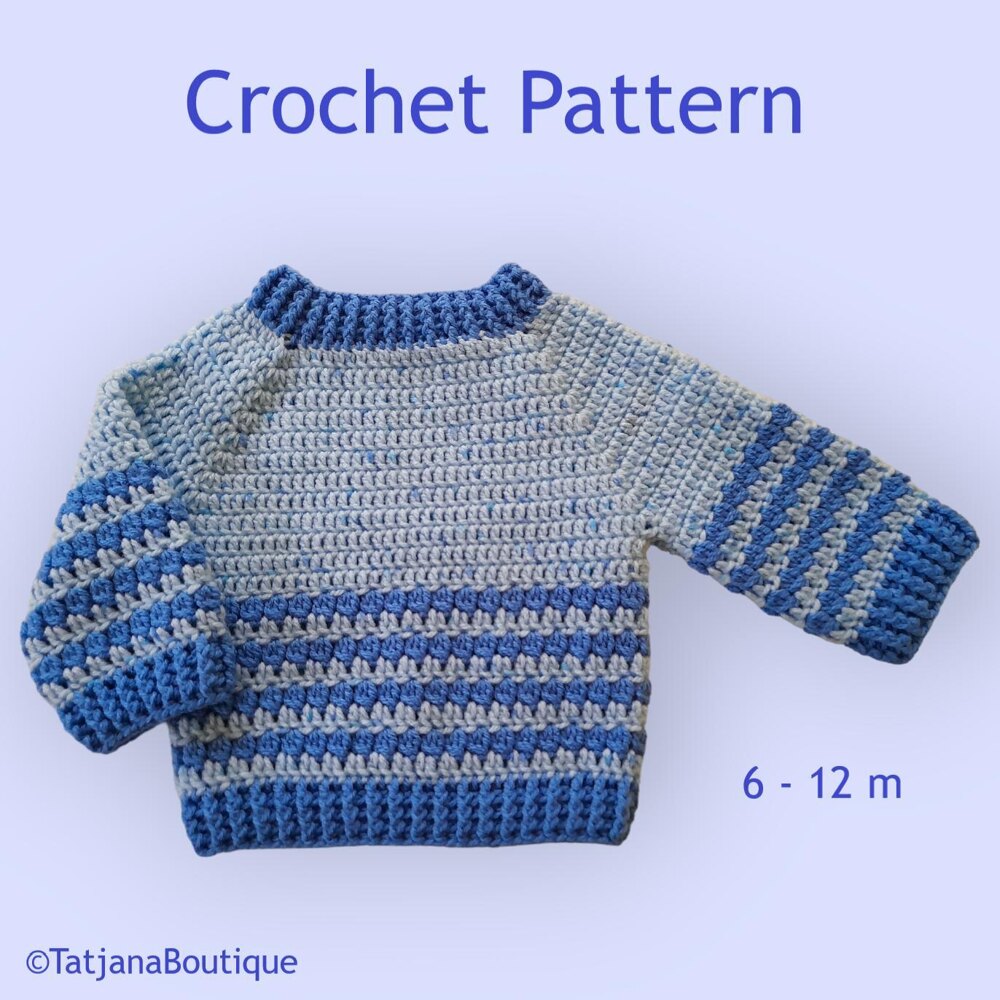 Crochet baby sweater on sale measurements