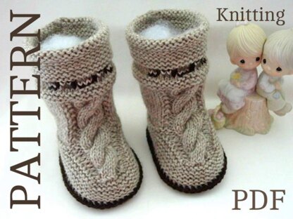 Baby Uggs Baby Booties Hans Pattern by Elena Mitchell