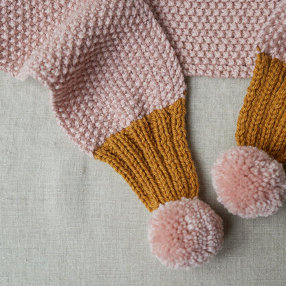 Bobbi Bonnet & Scarf - Knitting Pattern for Babies in Debbie Bliss Cashmerino Aran