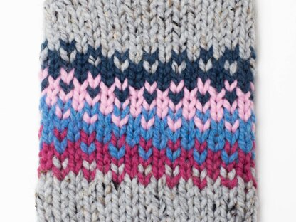 Hot Water Bottle Cover Fair Isle Chunky Wool Hygge