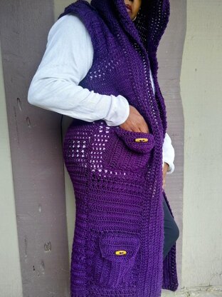 Tyrian Hooded Cargo Vest
