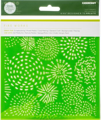 Kaisercraft Designer Template 6"X6" - Fireworks