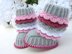 Knit Crochet PATTERN Baby Booties and Hat by Elena Mitchell