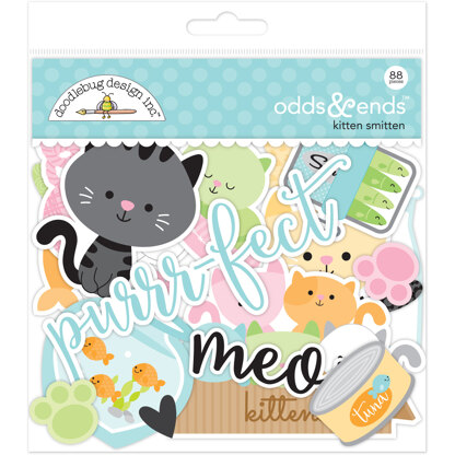 Doodlebug Odds & Ends Die-Cuts 88/Pkg - Kitten Smitten
