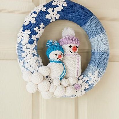 Crochet Snowman Wreath