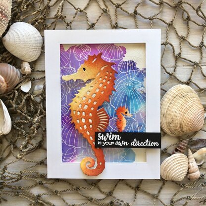 Hero Arts Paper Layering Dies - Seahorses