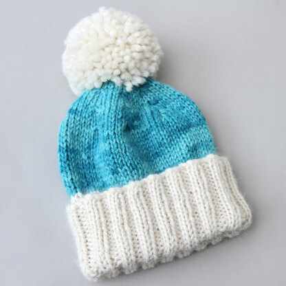 Turquoise chunky alpaca hat