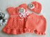 Knitting PATTERN Christening Dress Baby Bloomers and Hat