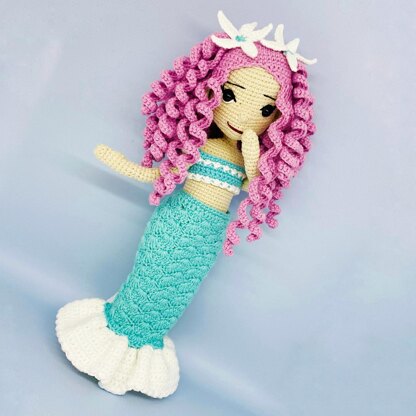 Amigurumi doll pattern, crochet doll pattern, crochet doll clothes, amigurumi Mermaid