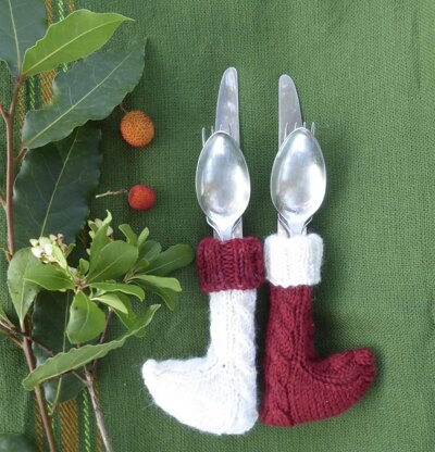 Christmas Elf Stocking Advent Garland & Cutlery Holders