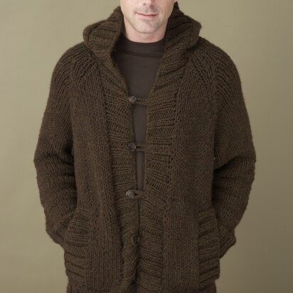 Saturday Morning Hoodie in Lion Brand Wool-Ease Chunky - 70084AD - knitting pattern