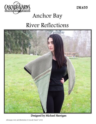 River Reflections Shawl in Cascade Anchor Bay - DK455 - Downloadable PDF