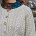 Cropped Cardigan with Deep Rib -  Knitting Pattern for Women in Debbie Bliss British Wool Aran by Debbie Bliss