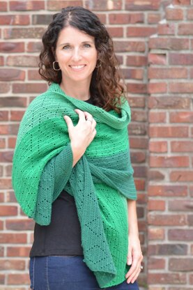 Diamond Cutout Shawl