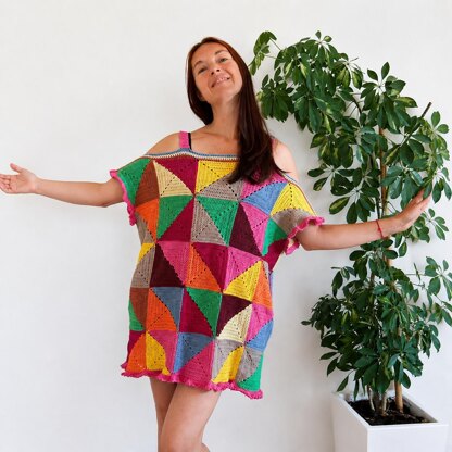 Scrap Yarn Granny Dress