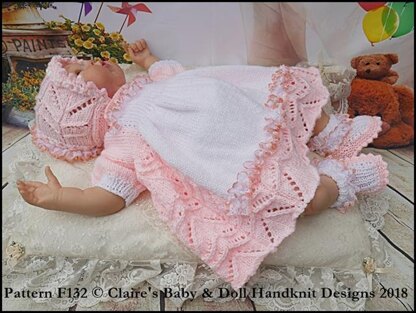 ‘Baby Alice’ Dress Set 16-22” doll/preemie-3m+ baby