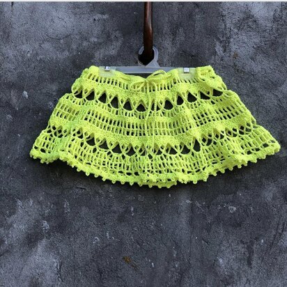 Crochet beach skirt