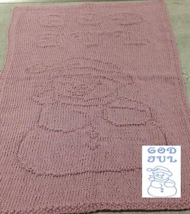 Nr. 358 Snowman God Jul guest towel