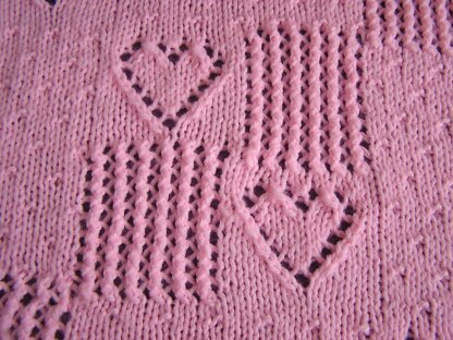 Baby Blanket Hearts and Lace for Car-seat+
