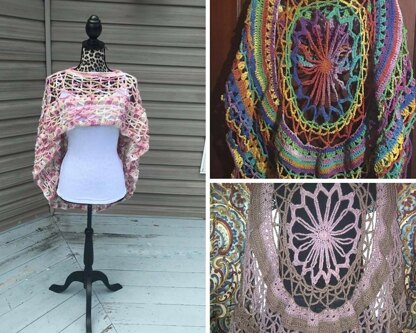 Flower Mandala Circle Poncho