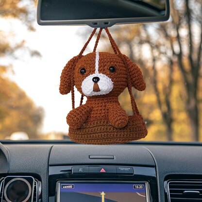 Boxer Head Dog Car Hanging