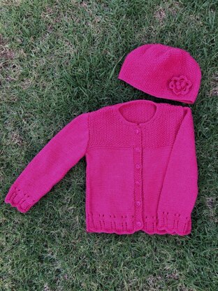 Abigail Cardi and Hat
