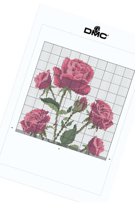 Roses  in DMC - PAT0183 -  Downloadable PDF