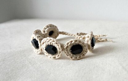 Ecru Crochet Bracelet