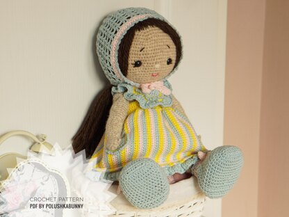 Doll Clothes, Crochet Pattern - Outfit APRIL