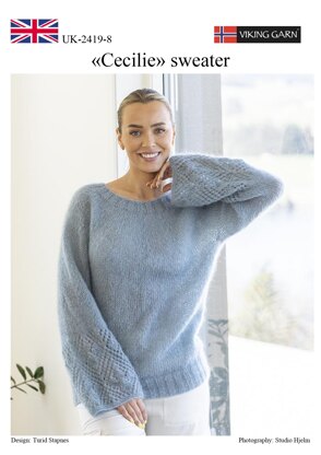 Cecilie Sweater in Viking of Norway Kid Silk - Downloadable PDF