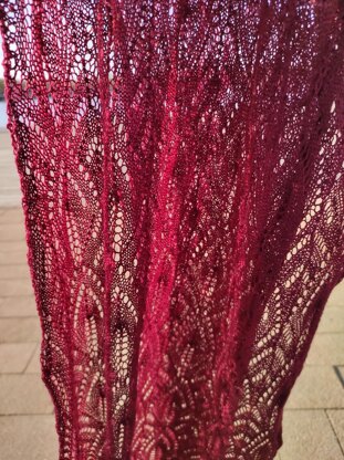 Peacock Feather Lace Shawl