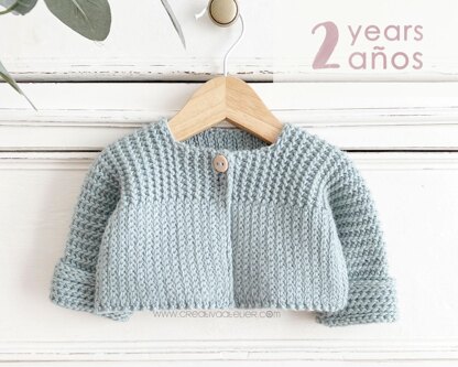 Size 2 years - ITSY-BITSY Crochet Cardigan