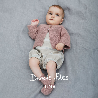 Carina Jacket & Bootees - Knitting Pattern for Babies in Debbie Bliss Luna