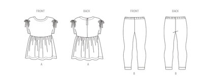 New Look Children's Top and Leggings N6761 - Paper Pattern, Size A (3-4-5-6-7-8)