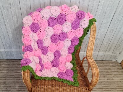 Summer Garden Flower Baby Blanket