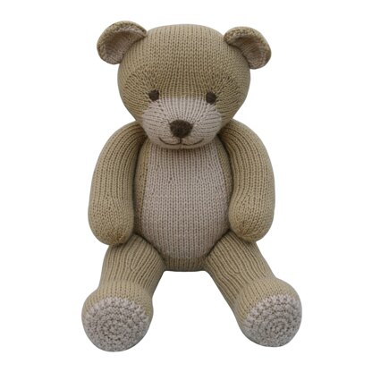 Knitted Bear Lambswool Soft Toy Plush - Brian the Bear - Made to order