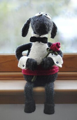 Tuxedo, Bow and Red Rose