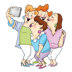 Art Impressions Girlfriends Cling Rubber Stamps - Picture Perfect