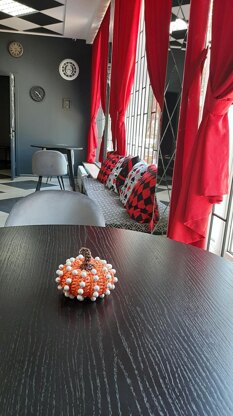 Pumpkin decor with beads