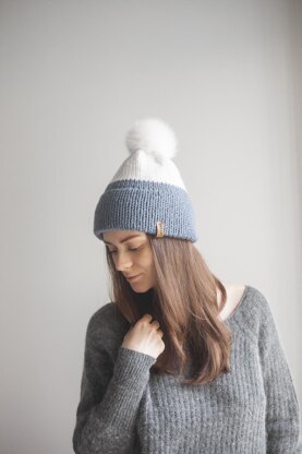 Double Brim Beanie - Knit hat for women + VIDEO