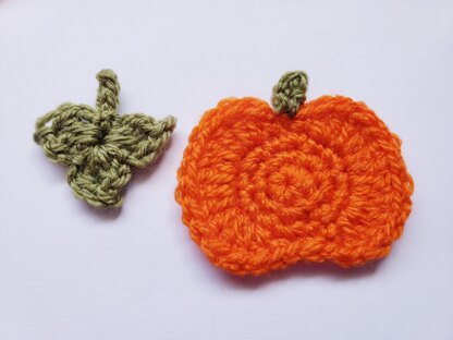 Pumpkin and Leaf Applique