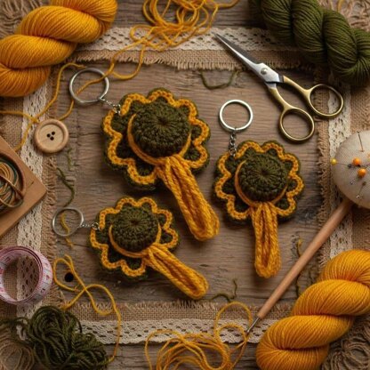 Crochet hat keychain Pdf + Video Tutorial
