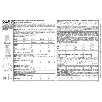 Simplicity Babies' Special Occasion 2457 - Paper Pattern, Size A (XXS-XS-S-M)