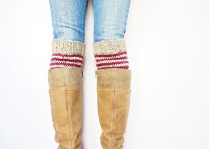 Cozy Striped Boot Cuffs