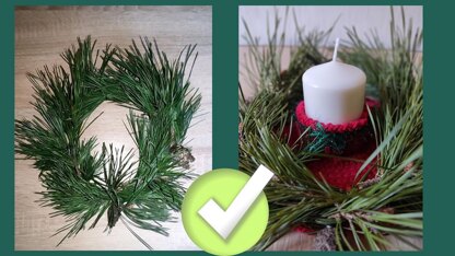 Candle Holder + Wreath