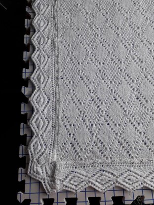 Diamond lace shawl