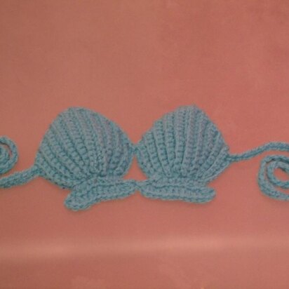 Crochet Pattern for Mermaid Shell Bikini Top