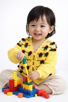 Rose Garden cardigan crochet pattern kids